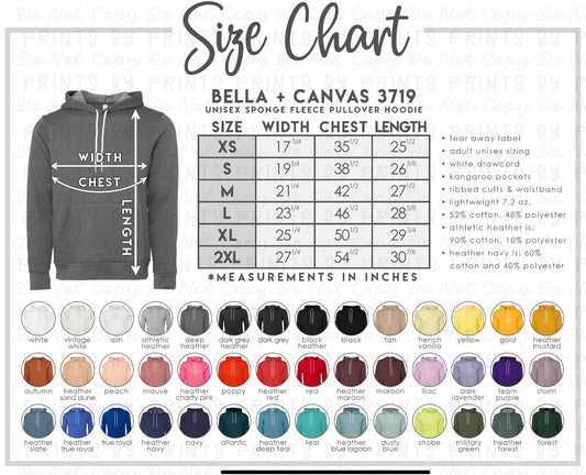 Bella + Canvas Sponge Fleece Hoodie Add On