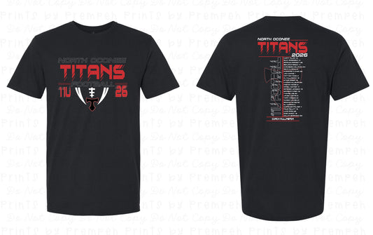 Titans 11U Football Roster Tee Gildan