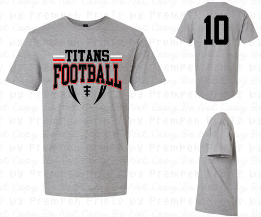 Titans 11U Football Personalized Tee Gildan