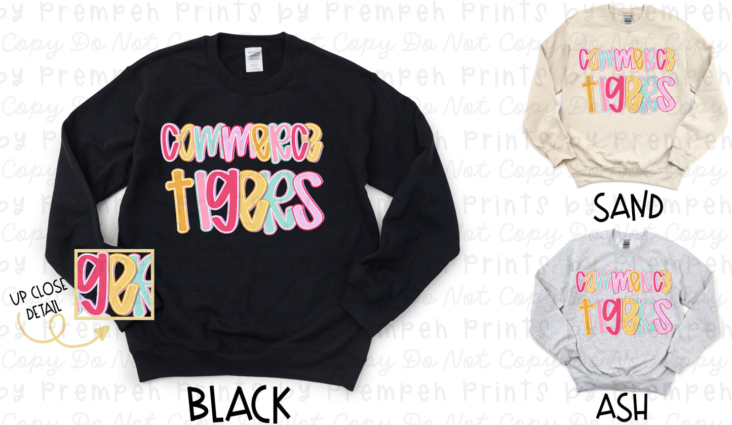 Commerce Tigers Poppy Multicolor