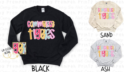 Commerce Tigers Poppy Multicolor