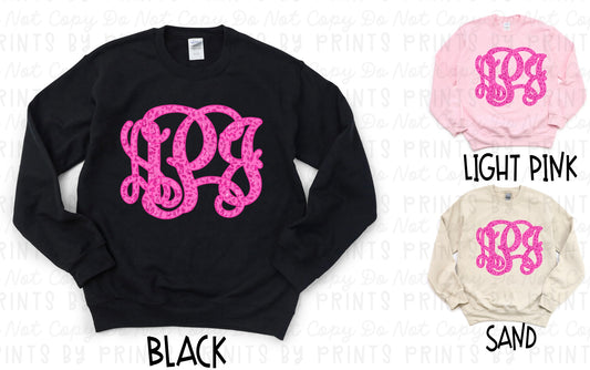 Leopard Valentine Vine Monogram (Youth)