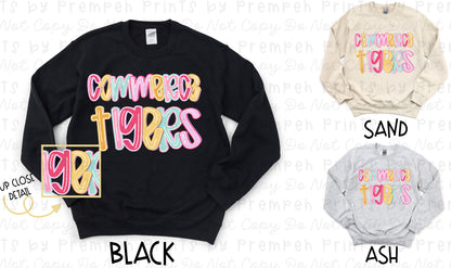 Commerce Tigers Poppy Multicolor