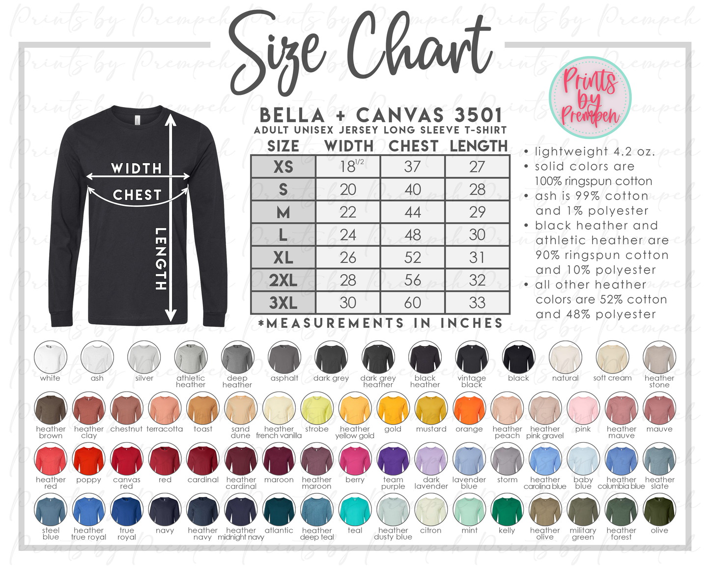 Bella + Canvas  Long Sleeve Add On
