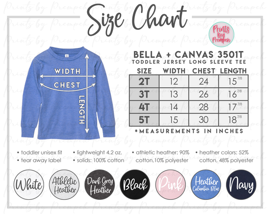 Bella + Canvas  Long Sleeve Add On (Toddler)